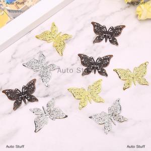 [COD] Auto Stuff 50pcs VINTAGE Butterfly Filigree wraps ตัวเชื่อมต่อโลหะหัตถกรรม DIY เครื่องประดับทำ