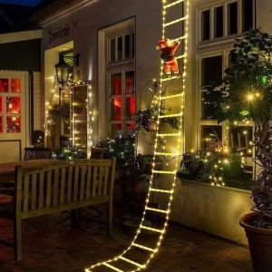 3M Santa Claus Climbing Ladder String Lights USB 8 Modes LED Lamp Christmas Decoration for Garden Cristmas Tree New Year Gift