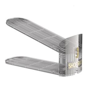 Practical Adjustable Shoe Slots Organizers Space Saving Double Layer Stackable Shoe Rack for Home and Office Use