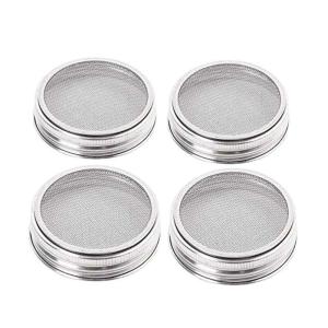 4 mắt lưới inox nắp hạt giống cái/bộ cho hũ Mason miệng rộng