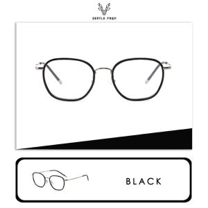 Gentle Fawn Frame Kacamata Style Simple Bisa Minus Pria Wanita Fashionable Bentuk Kotak Metal 5439