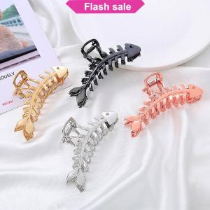SHENHAO2🎀 Lớn Kim Loại Tóc Claw Clip Xương Cá Không Thường Xuyên Kẹp Tóc Punk Phong Cách Bạc Móng Vuốt Barrettes Phụ Nữ Hairclips Tóc Phụ Kiện