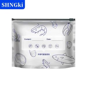 SHNGki 10 cái túi công suất lớn nhôm lá thực phẩm Túi rò rỉ tủ đông an toàn nhà bếp túi tươi giữ tươi Túi khóa có thể tái sử dụng