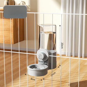 Hanging Pet Feeder Automatic Dispenser Large Capacity Cage Mounted Food Water Bowl Cats Dogs Rabbits Bekas Air Kucing