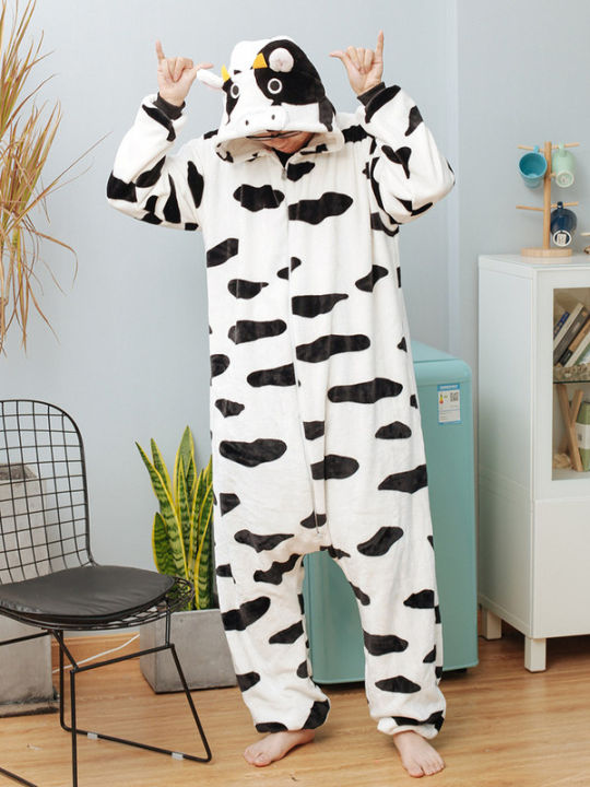 Onesie Costume Womens Cow Pajamas Holiday Time Women's Cow Union