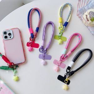 HBESTY Universal Braided Mobile Phone Lanyard Strap Cartoon Star Hanging Chain Ring Cord with Patch Wrist Strap Cell Phone Detachable