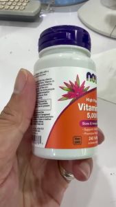 NOW Vitamin D-3 5000 IU - Viên uống bổ sung D-3 tăng cường sức khỏe xương khớp thị lực miễn dịch - Hỗ trợ hấp thu canxi giúp xương và răng chắc khỏe Giảm nguy cơ loãng xương đau nhức xương khớp Hỗ trợ sức khỏe tim mạch và cơ bắp