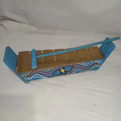 Alat Musik Mainan Anak Gamelan Jawa Gambang Mini Ukuran Kecil dan Besar Motif Painting Kwalitas Oke Bonus Pemukul