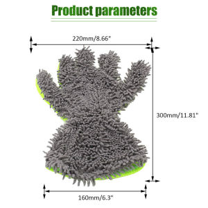 Car Wash Gloves Premium Microfiber Wash Car Wash Gloves Sponge Soft Anti-scratch Free Double-Sided Multifunction Cleaning Car Wash Tool Soft Automotive Car Washing Cleaning Gloves