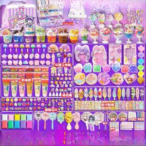 Handmade DIY Cream Gel Ice Cream Guka Set for Girls Toy Material Kit Bell Guka Children Crafts Business Supplies Paper Products A peak department store