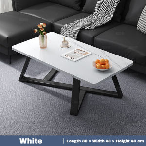 JIAJU Coffee Table Modern Leisure Livingroom Sofa Table Marble Pattern MDF Board Meja Kopi Moden Kasual Meja Sofa Ruang Tamu Penggunaan Rumah 客厅茶几