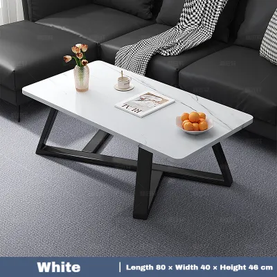 STON Coffee Table Marble Pattern Living Room Modern Round Corner Side Table Luxury Tea Table Waterproof Scratch Resistant 茶几