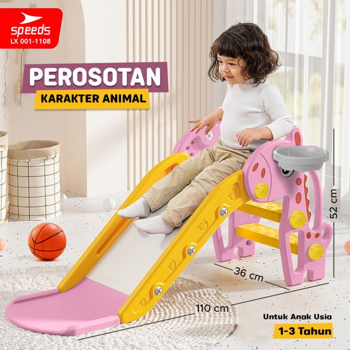 SPEEDS Prosotan Anak Perosotan Seluncuran Mainan Anak Taman Bermain Slide Gambar Jerapah Cute 001-1108