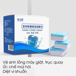 Viên tẩy vệ sinh lồng máy giặt diệt khuẩn 99% và tẩy sạch cặn