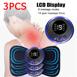 【3PCS】เครื่องนวดคอ แบบสติกเกอร์ติด ชาร์จ USB บรรเทาอาการปวดกล้ามเนื้อ กระดูกสันหลัง