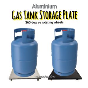[READY-STOCK]Gas Tank Wheels/Gas Cylinder Storage/Aluminium Plated/Gas Cylinder Roller/Gas Tong Roller/Gas Tank Tray Wheels/煤气罐盘带轮/煤气桶推盘