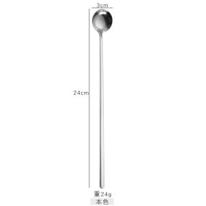 Fypo Long Handle Coffee Spoon Stainless Steel Tea Scoop Coffee Stirring Spoon Milk Ice Dessert Cake Spoon Kitchen Tableware Coffee utensils