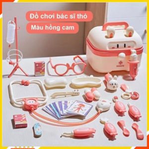 (Loại to) Đồ chơi xe cứu thương chạy pin đầy đủ phụ kiện cho bé tập làm bác sĩ khám bệnh