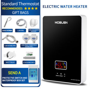 LENODI Pemanas air listrik tanpa tangki shower air panas instan/pemanas pemanas air listrik