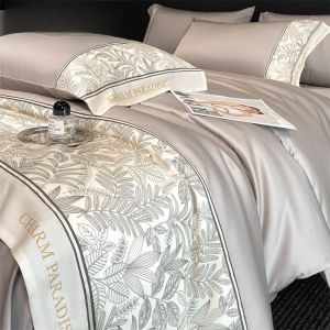 Bedding four-piece set ins wind ice silk bed four-piece set cool quilt cover sheet silky sheet quilt cover four-piece set (bed sheet * 1 quilt cover * 1 pillowcase * 2)