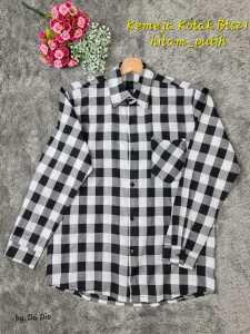 JOSANA/BISA COD/Kemeja Kotak BTS Army/Atasan Pria Dewasa Lengan Panjang Korea Style/M L XL