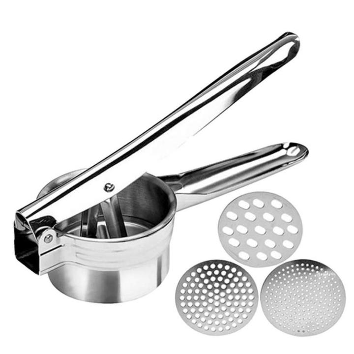 Food Ricer Stainless Steel Kitchen Mill with 3 Discs for mashing Heavy
