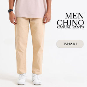 Men Chino Smart Casual Relaxed Pant Straight Tapered Trouser Long Pant Seluar Panjang Lelaki Slack [5XL]