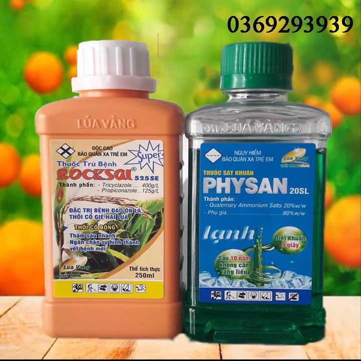 CẶP ROCKSAI & PHYSAN Thuốc trừ nấm bệnh và vi khuẩn hại Lúa | Lazada.vn