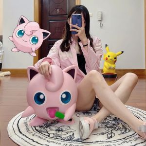 1:1 42cm Pokemon Pikachu Squirtle Bulbasaur Jigglypuff Psyduck Anime Action Figure Model Doll Toys 神奇宝贝超大皮卡丘傲娇杰尼龟妙蛙胖丁可达鸭