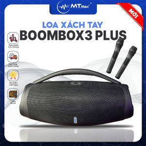 [ SIÊU PHẨM LOA NĂM 2025 ] Loa Xách Tay Nghe Nhạc Boombox 3 Plus - Loa Nghe Nhạc Kèm 2 Micro Hát Karaoke Tương Đối Công Suất 80W Trải Nghiệm Âm Thanh Chuyên Nghiệp Tặng Kèm 2 Micro Karaoke