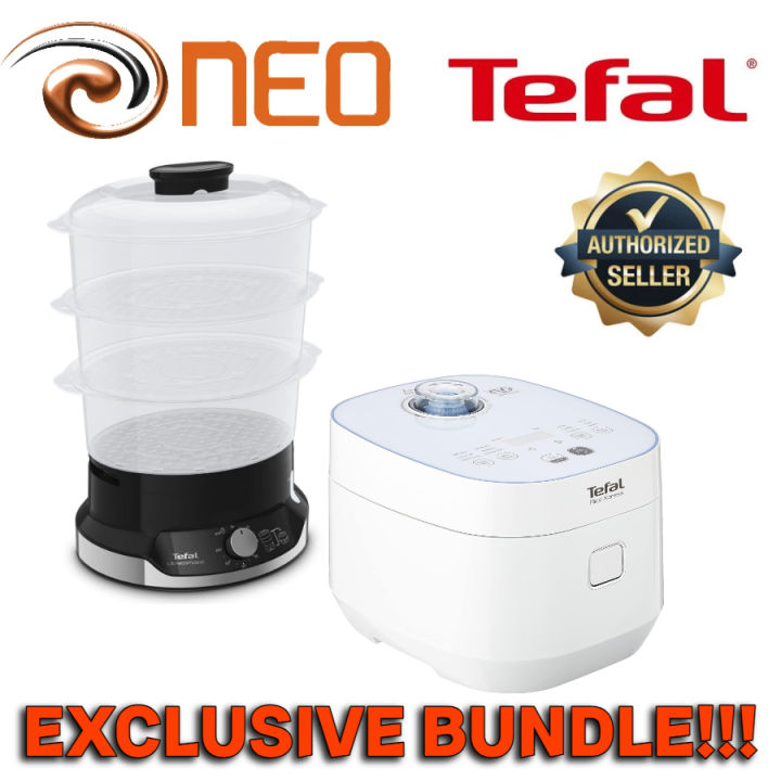 Tefal Rice Cooker Xpress Fuzzy Logic (1.5L) + Food Steamer