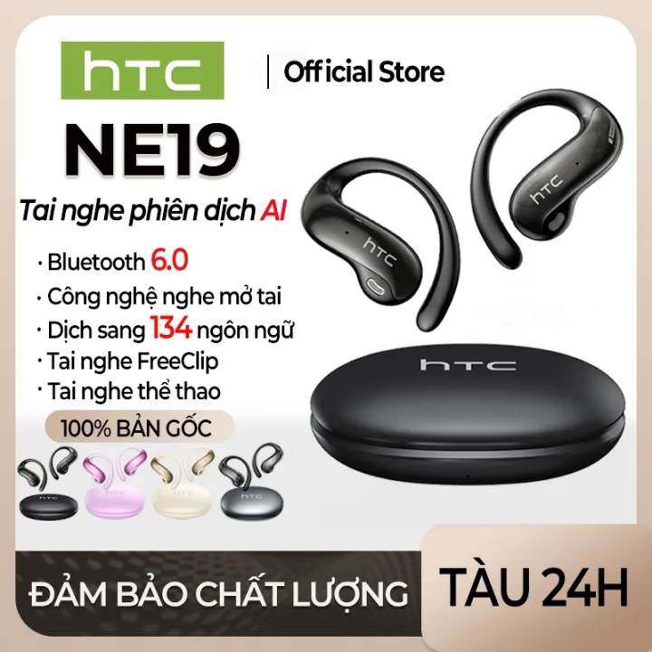 HTC NE19 Tai nghe phiên dịch thời gian thực AI Hỗ trợ 150 ngôn ngữ Tai nghe không dây Bluetooth OWS V6.0 Chống nước IPX5 Thiết kế móc tai Thời lượng pin dài | BigBuy360 - bigbuy360.vn HTC NE19 Tai nghe phiên dịch thời gian thực AI Hỗ trợ 150 ngôn ngữ Tai nghe không dây Bluetooth OWS V6.0 Chống nước IPX5 Thiết kế móc tai Thời lượng pin dài | BigBuy360 - bigbuy360.vn