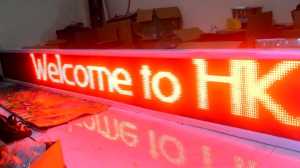 Running Text Merah 40x425cm Wifi Outdoor