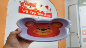 Bát ăn đơn cho Chó Mèo - chất liệu nhựa hình thú