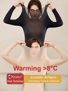 Warm Clothing Fits the Back Airtight Womens Ultra-thin Warm Shirt Health Snug and Comfortable