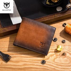 BULLCAPTAIN RFIDฟังก์ชั่นผู้ถือบัตรหนังผู้ชายหลายช่องเสียบการ์ดกระเป๋าสตางค์