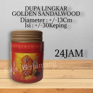 Dupa Lingkar 24 Jam Aroma Golden Sandalwood Isi 30 Keping Hio Xiangjia