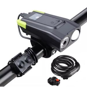 Combo Đèn pha xe đạp 2 bóng T6 và kgoas dây 5 số đổi được mã dài 12m