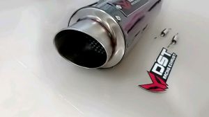 Knalpot original DST racing carbon full stenlis knalpot racing universal intel 50mm