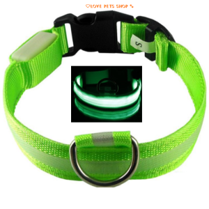Vòng cổ cho Chó Mèo dạ quang có đèn led chống đi lạc - Love pets shop