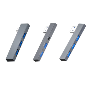 USB Hub Type C Adapter 3 in 1 Portable Space Aluminum Alloy 1x3.0+2x2.0 USB 3-Ports for Phone PC Notebook Extender