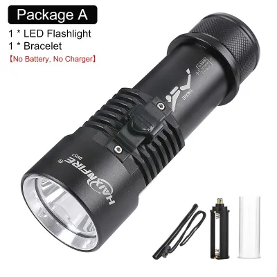 HaixnFire DV57 Underwater Waterproof Flashlight XHP70 Scuba Diving Light Outdoor Camping torch