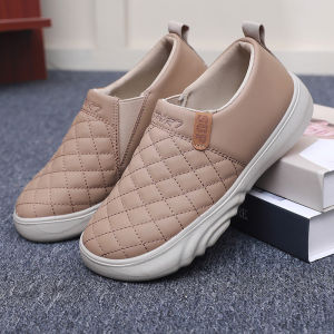 WomenS Fabric Loafers Non-Slip Thick-Soled Mom Shoes Slip-On Soft-Soled Bread Shoes Fashionable WomenS Moccasins