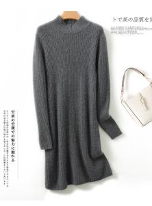 Mini dressไหมพรม(กันหนาว)5สี - Korea desige-