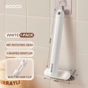 Ecoco 2in1 Cleaning Brush Bathroom Kitchen Floor Scrub Brush Crevice Brush Rotatable No Dirty Hands