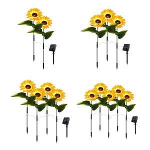 [Winnereco] Đèn sân vườn lối đi năng lượng mặt trời chống thấm nước đèn cảnh quan đèn LED trang trí hướng dương công tắc tự động lắp đặt bền dễ dàng cho vườn nhà