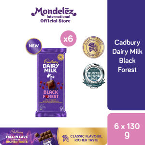 [Bundle of 6] Cadbury Dairy Milk Black Forest Chocolate Big Bar (130g)