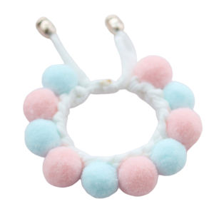 Bóng Bông Thủ Công Aixuexi Khâu Cổ Áo Dây Đeo Cổ Chó Mèo Khăn Yếm Có Dây Đeo Pet Nguồn Cung Cấp