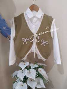 Rompi set kemeja tali pita anak Umur 6-12 tahun