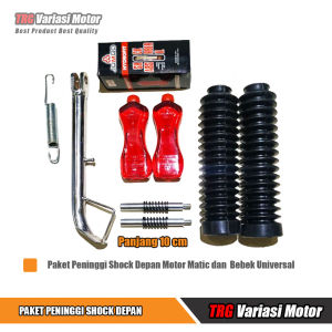 Paket Peninggi Shock Depan TRG Ukuran 4cm 6cm 8cm 10cm Untuk Motor Matic & Bebek Universal